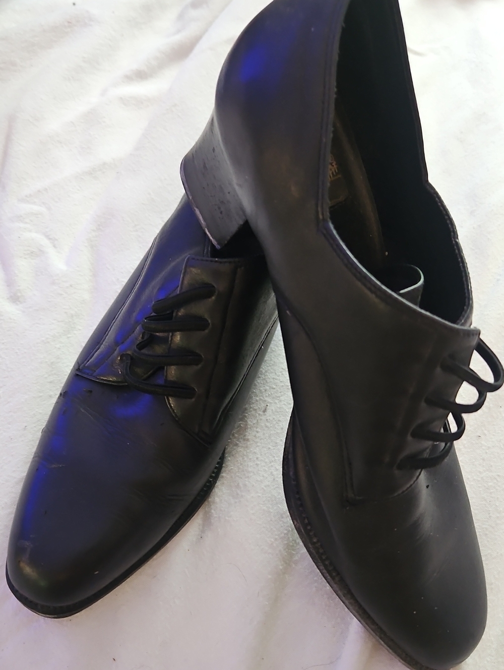 Vintage Black Leather Dress Witch Shoes